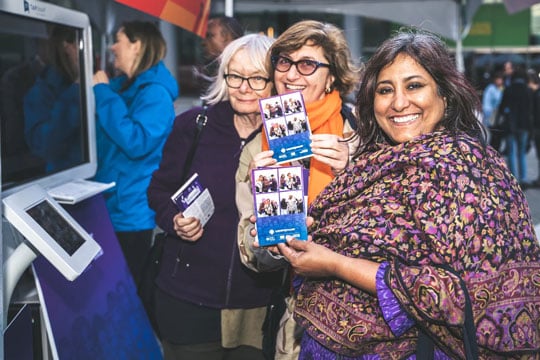 Women at TapSnap event