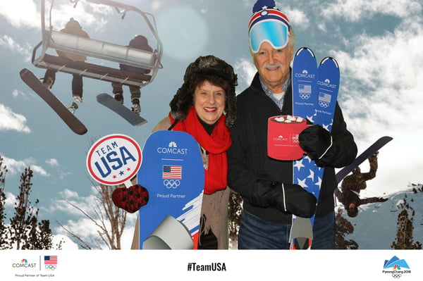 Comcast Skiing Green Screen olympic photo booth