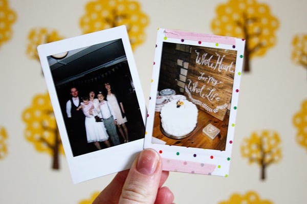 instax mini family wedding pics