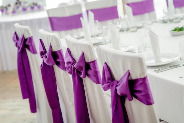 ultra violet wedding chairs