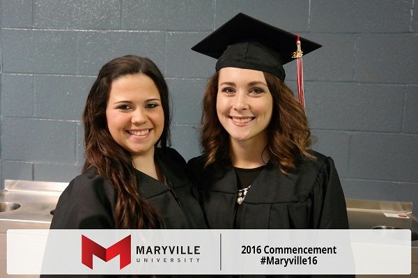 photo booth at Maryville University’s Commencement