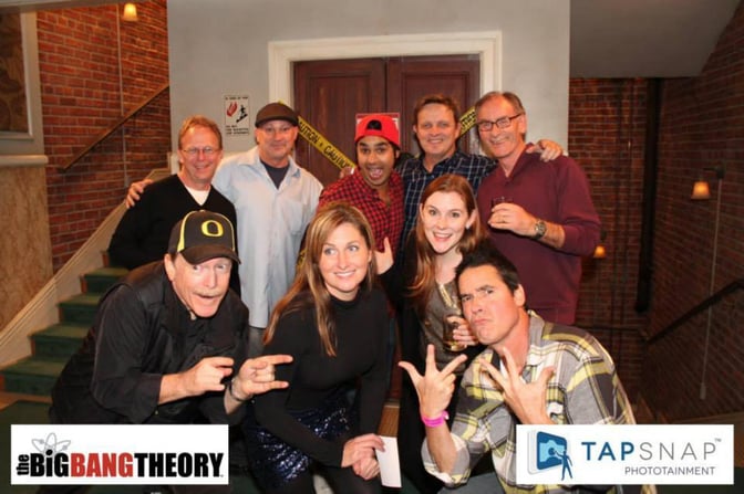 TapSnap photo booth rental Joins The Big Bang Theory's Holiday Party