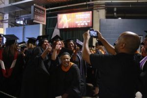 photo booth at Maryville University’s Commencement