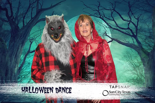 Halloween little red riding hood and Wolf